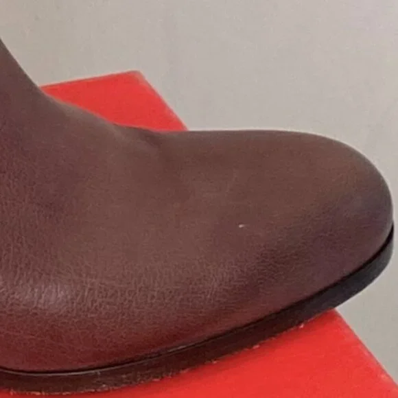 Valentino Garavani Brown Leather Floral Appliqué Boots | Size 39 1/2 - Picture 8 of 10